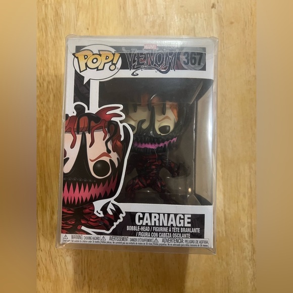 Funko Pop Venom Carnage Vinyl Figure #367,Brand New,NWT,Protective Covering - Picture 1 of 4